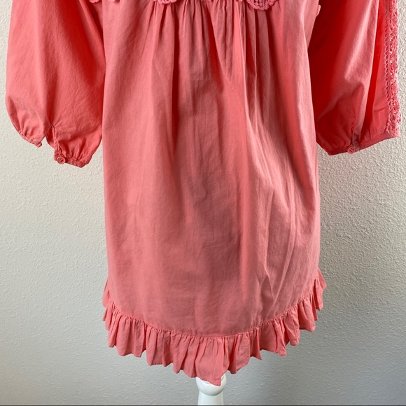 Sundance Pink Crochet Back Tunic Top Cotton Small - Picture 8 of 12